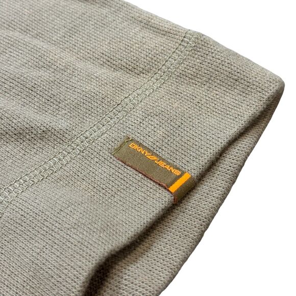 DKNY Hoodie Men's 2XL Beige 100% Cotton Long Sleeve Hooded Pullover Performance - Picture 4 of 11